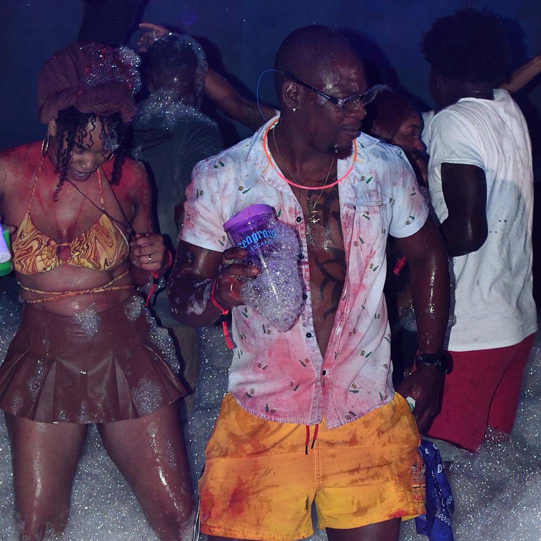 GloFete crowd and stage lighting during Bahamas Carnival 2024.