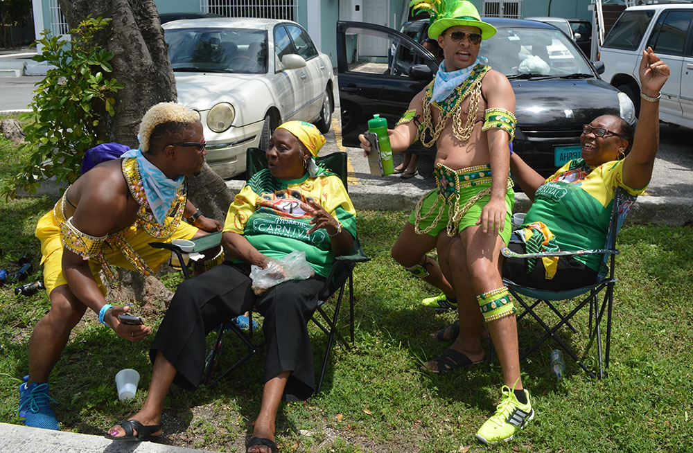 A Mas band moving down the Road March route during Bahamas Carnival.