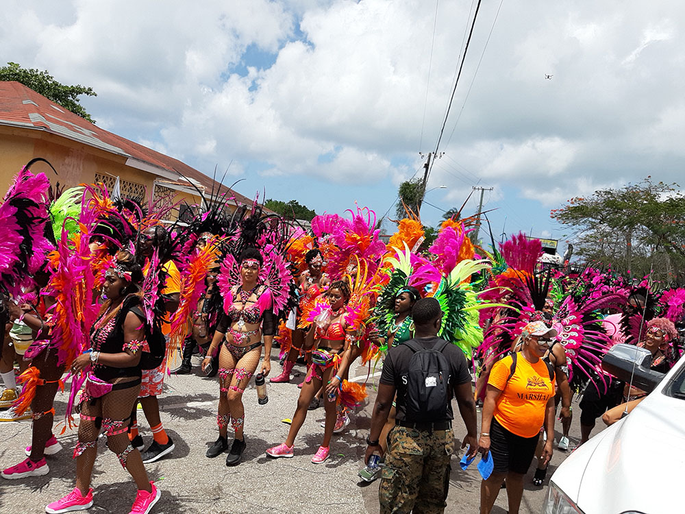 Aerial view of the road parade